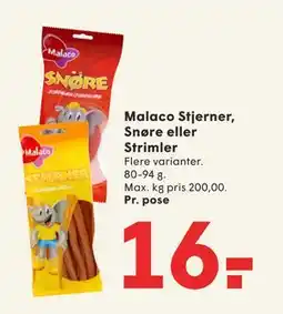 SPAR Malaco Stjerner, Snøre eller Strimler, DKK 16 tilbud