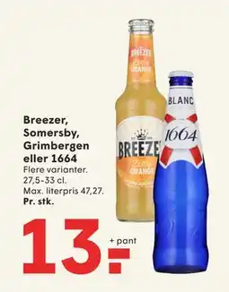 SPAR Breezer, Somersby, Grimbergen eller 1664, DKK 13 tilbud