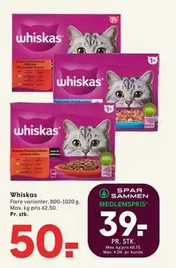 SPAR Whiskas, DKK 50, App-pris tilbud