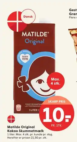 SPAR Matilde Original Kakao Skummetmælk, DKK 10 tilbud