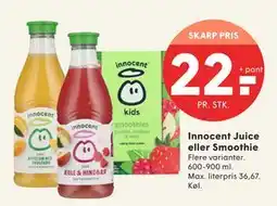 SPAR Innocent Juice eller Smoothie, DKK 22 tilbud
