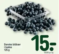 REMA 1000 Danske blåbær i bakke 125 g, DKK 15 tilbud
