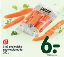 REMA 1000 Små økologiske snackgulerødder 200 g, DKK 6 tilbud
