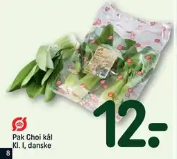 REMA 1000 Pak Choi kål Kl. I, danske, DKK 12 tilbud