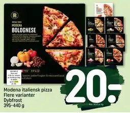 REMA 1000 Modena italiensk pizza Flere varianter Dybfrost 395-440 g, DKK 20 tilbud