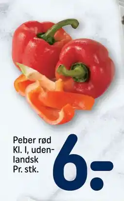 REMA 1000 Peber rød Kl. I, udenlandsk Pr. stk., DKK 6 tilbud