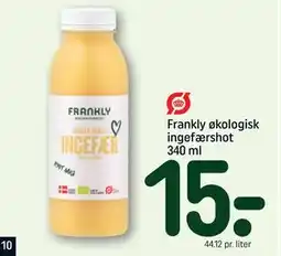 REMA 1000 Frankly økologisk ingefærshot 340 ml, DKK 15 tilbud