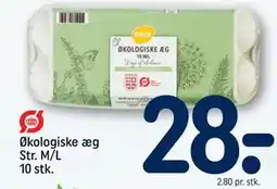REMA 1000 Økologiske æg Str. M/L 10 stk., DKK 28 tilbud
