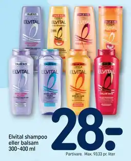 REMA 1000 Elvital shampoo eller balsam 300-400 ml, DKK 28 tilbud