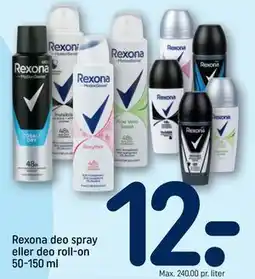 REMA 1000 Rexona deo spray eller deo roll-on 50-150 ml, DKK 12 tilbud