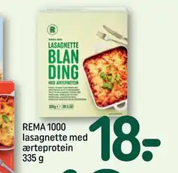 REMA 1000 REMA 1000 lasagnette med ærteprotein 335 g, DKK 18 tilbud