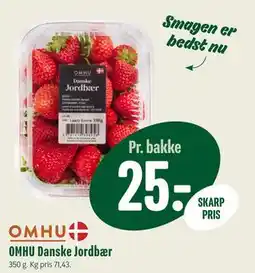 Min Købmand OMHU Danske Jordbær, DKK 25 tilbud