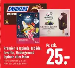 Min Købmand Premier Is Ispinde, Isbåde, Isvafler, Underground Ispinde eller Isbar, DKK 25 tilbud