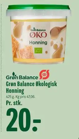 Min Købmand Grøn Balance Økologisk Honning, DKK 20 tilbud