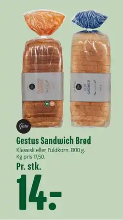 Min Købmand Gestus Sandwich Brød, DKK 14 tilbud