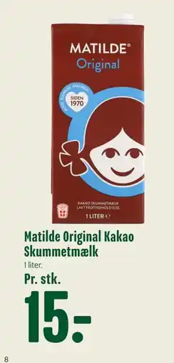 Min Købmand Matilde Original Kakao Skummetmælk, DKK 15 tilbud
