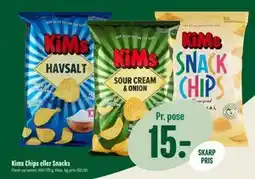 Min Købmand Kims Chips eller Snacks, DKK 15 tilbud