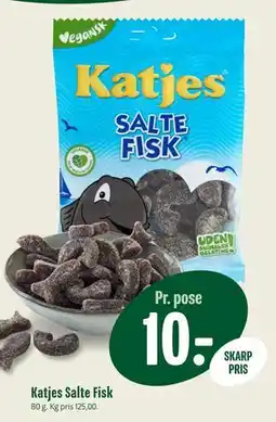 Min Købmand Katjes Salte Fisk, DKK 10 tilbud