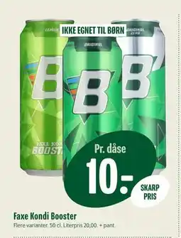 Min Købmand Faxe Kondi Booster, DKK 10 tilbud