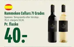 Min Købmand Hammeken Cellars 71 Grados, DKK 40 tilbud