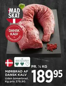 MENY MØRBRAD AF DANSK KALV, DKK 189.95 tilbud