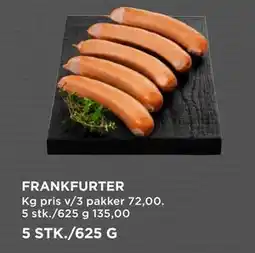 MENY FRANKFURTER, DKK 135 tilbud
