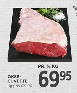 MENY OKSECUVETTE, DKK 69.95 tilbud