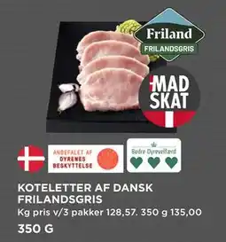 MENY KOTELETTER AF DANSK FRILANDSGRIS, DKK 135 tilbud