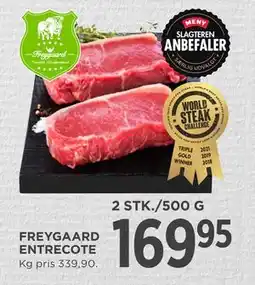 MENY FREYGAARD ENTRECOTE, DKK 169.95 tilbud