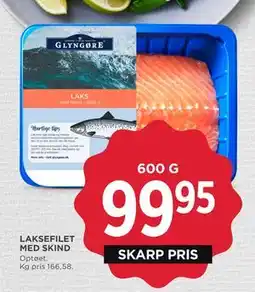 MENY LAKSEFILET MED SKIND, DKK 99.95 tilbud