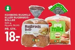 MENY KOHBERG RUGMILD ELLER RUGBRØDSBOLLER, DKK 18 tilbud