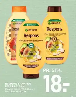 MENY RESPONS SHAMPOO ELLER BALSAM, DKK 18 tilbud
