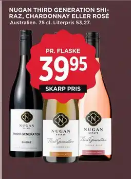 MENY NUGAN THIRD GENERATION SHIRAZ, CHARDONNAY ELLER ROSÉ, DKK 39.95 tilbud