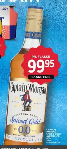 MENY CAPTAIN MORGAN SPICED GOLD ALKOHOLFRI ROM, DKK 99.95 tilbud