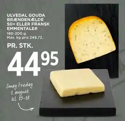 MENY ULVEDAL GOUDA BRÆNDE NÆLDE 50+ ELLER FRANSK EMMENTALER, DKK 44.95 tilbud