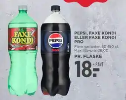 MENY PEPSI, FAXE KONDI ELLER FAXE KONDI PRO, DKK 18 tilbud