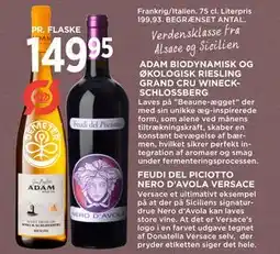 MENY ADAM BIODYNAMISK OG ØKOLOGISK RIESLING GRAND CRU WINECK-SCHLOSSBERG, DKK 149.95 tilbud