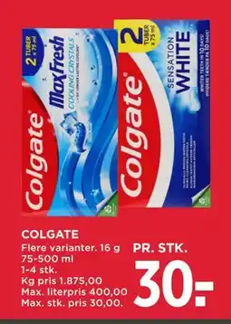 MENY COLGATE, DKK 30 tilbud