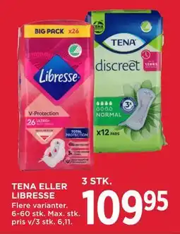 MENY TENA ELLER LIBRESSE, DKK 109.95 tilbud