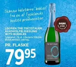 MENY LOOSEN THE TEETOTALER ALKOHOLFRI RIESLING WITH BUBBLES, DKK 79.95 tilbud