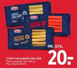 MENY STEFF HOULBERG PØLSER, DKK 20 tilbud