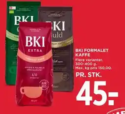 MENY BKI FORMALET KAFFE, DKK 45 tilbud