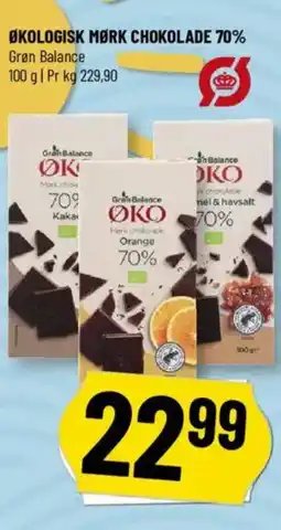 Løvbjerg Økologisk mørk chokolade 70% tilbud