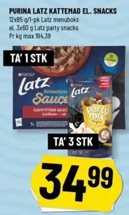 Løvbjerg Purina latz kattemad el. snacks tilbud
