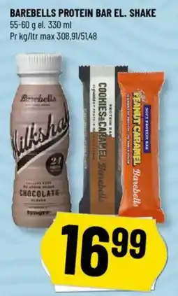 Løvbjerg BAREBELLS Protein bar el. shake tilbud