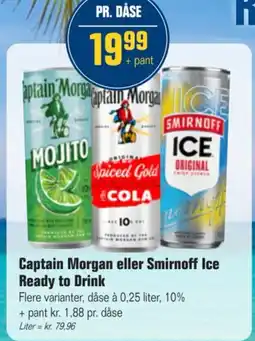 Otto Duborg Captain Morgan eller Smirnoff Ice Ready to Drink tilbud