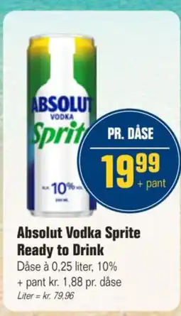 Otto Duborg Absolut Vodka Sprite Ready to Drink tilbud