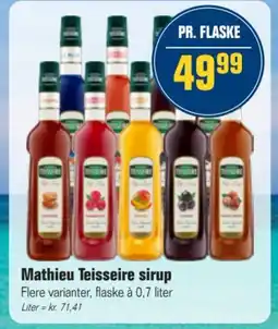 Otto Duborg Mathieu Teisseire sirup tilbud