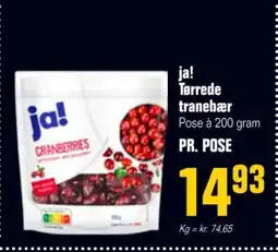 Otto Duborg Ja! Tørrede tranebær tilbud