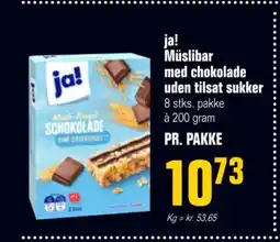 Otto Duborg Ja! Müslibar med chokolade uden tilsat sukker tilbud